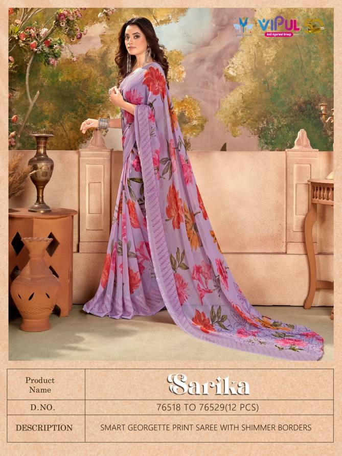 Sarika By Vipul Georgette Printed Daily Wear Sarees Catalog